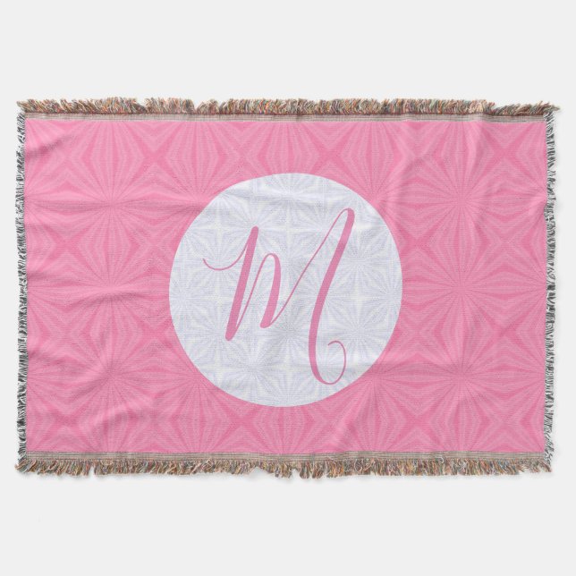 Light Pink Squiggly Squares Personalize Initial  Filt (Framsidan)