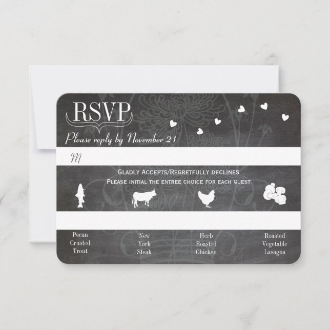 Light Powder Blue Mason Burk Chalkboard Bröllop OSA Kort (Framsida)