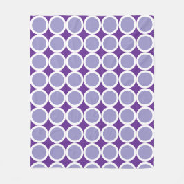 Light purple polka dots on dark purple background fleecefilt