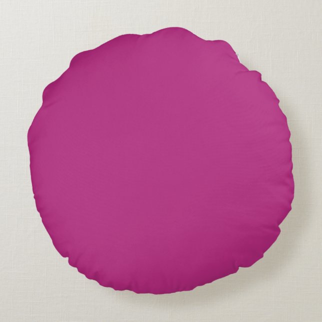 Light Raspberry Solid Färg Rund Kudde (Baksidan)