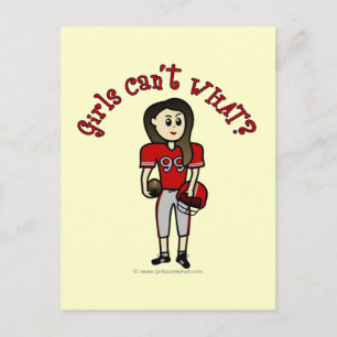 Light Red Football Vykort