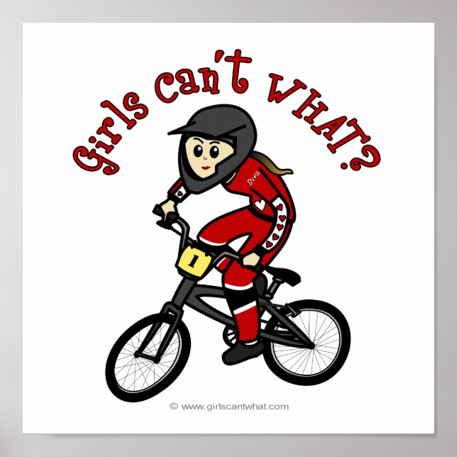 LIght Red Girls BMX Poster (Framsidan)