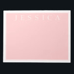 Light Ro Rosa | Ditt namn Anteckningsblock<br><div class="desc">Ljust ro rosa med ditt namn.</div>