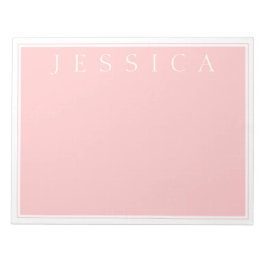 Light Ro Rosa | Ditt namn Anteckningsblock