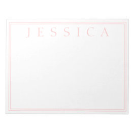 Light Ro Rosa | Ditt namn Anteckningsblock