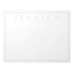 Light Ro Rosa   Ditt namn Anteckningsblock