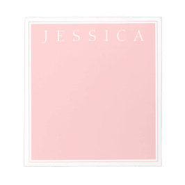 Light Ro Rosa | Ditt namn i vitt Anteckningsblock