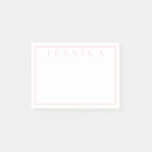 Light Ro Rosa Ditt namn Post-it Block