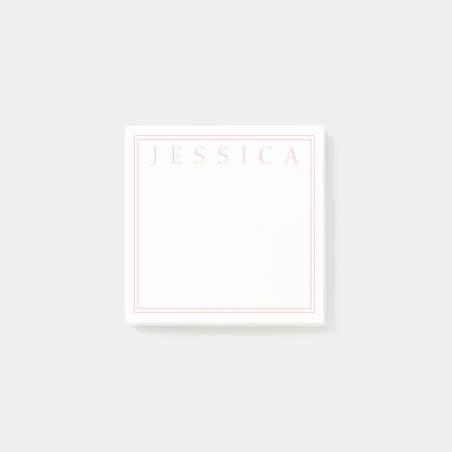 Light Ro Rosa | Ditt namn Post-it Block (Framsida)