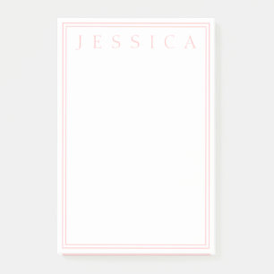 Light Ro Rosa Ditt namn Post-it Block