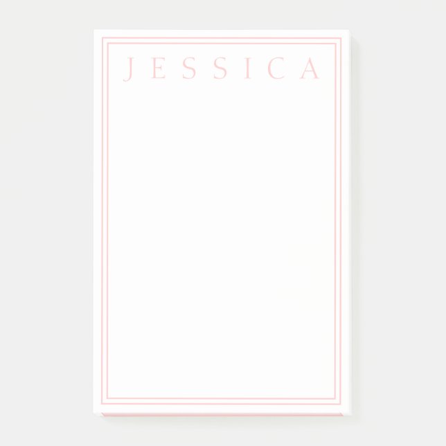 Light Ro Rosa | Ditt namn Post-it Block (Framsida)