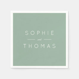 Light Sage Bröllop Pappersservett
