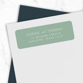 Light Sage Bröllop Returadress Returadress Etikett