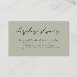 Light Sage för Modern Script Visning Möhippa Tilläggskort