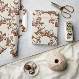 Light sage green Red Peppercorns gift wrapping Presentpapper