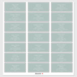 Light Sage Grönt Bröllop Guest Adressetiketters Klistermärken<br><div class="desc">De här lätta adressetiketterna i grönt bröllop är perfekt för din klassiska, moderna, minimalistiska neutralt-ljussken i grönt bröllop. Utformningen har ett grundläggande minimiteckensnitt för contemporary och en delikat chicens formella skriptkalligrafi. Det är säkert att din pastellsaga faller, sommar, vår eller faller bröllop. Behålla den som den är, eller välj att...</div>