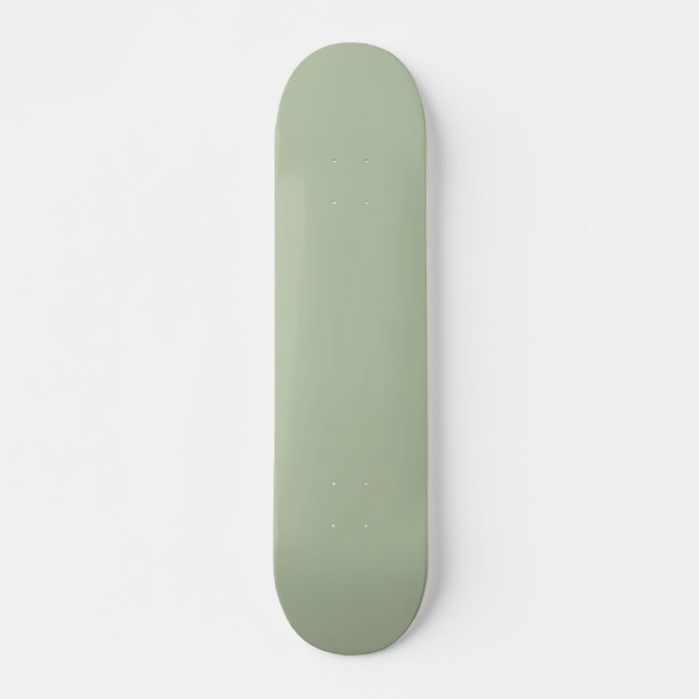 Light Sage Grönt Solid Färg Mini Skateboard Bräda 18,5 Cm (Framsida)