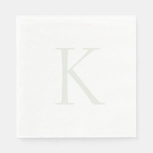 Light Sage Monogram Luncheon Napkins Pappersservett