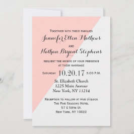 Light Salmon Rosa and Grått Two Tone Inbjudningar