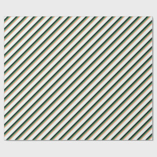 Light Salmon, Sea Grönt, Black & Mint Cream Linjer Presentpapper