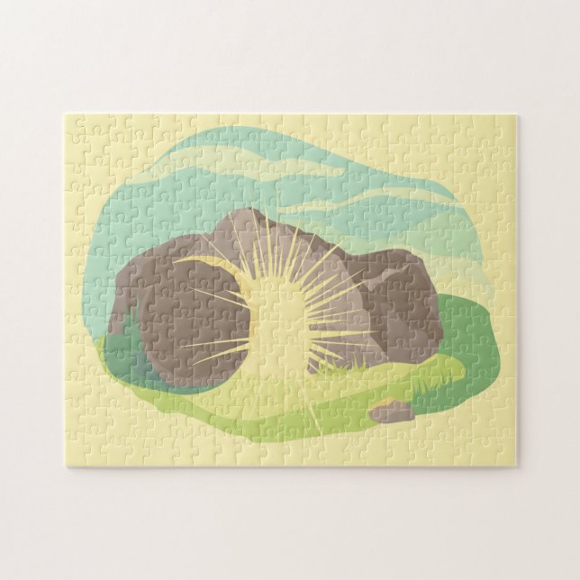 Light Scatters Mörker I Empty Grav I 252pc Pussel (Horisontell)