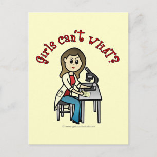 Light Scientist Girl Vykort