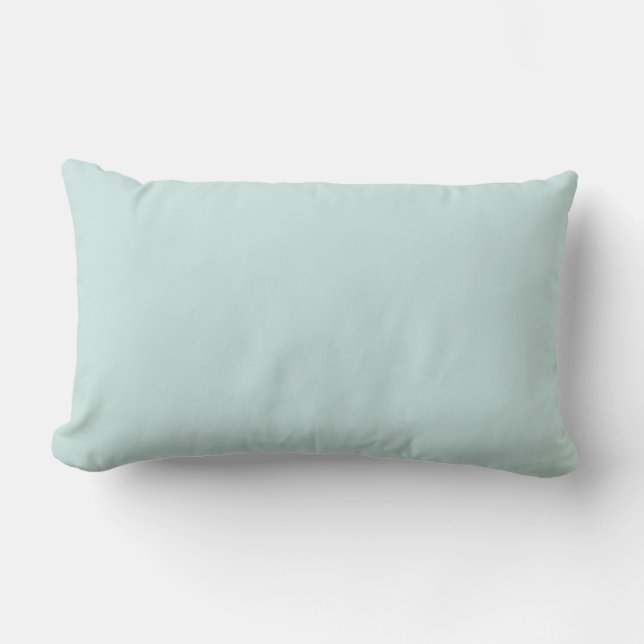 Light Seafoam Blue Grönt Färg Trend Sea Skam Lumbarkudde (Framsida)