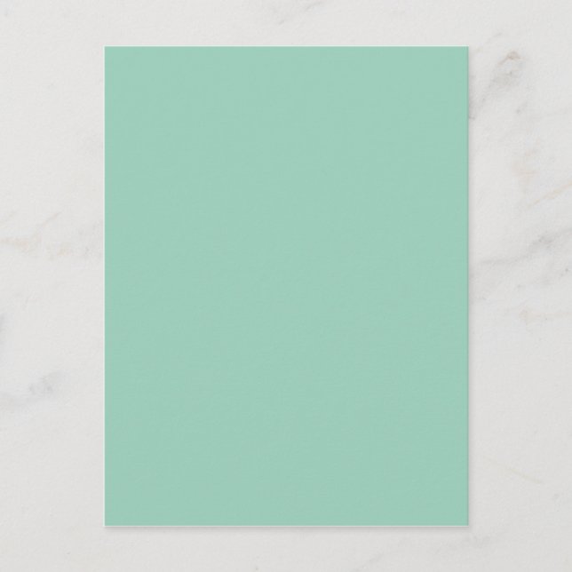 Light Seafoam Grönt Mode Färg Trend Sea Skam Vykort (Framsida)