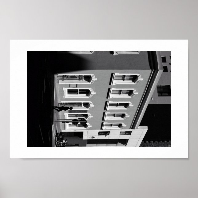 Light Shadows BNW Architecture Street Cape Poster (Framsidan)