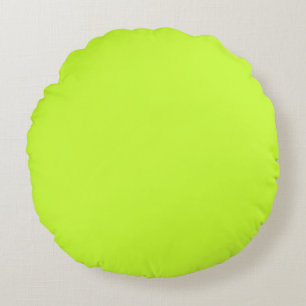 Light Sherbert Löv Grönt solid blank färg Anpassni Rund Kudde