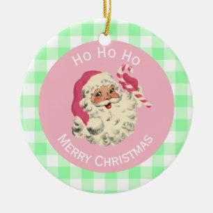 Light Skin Rosa Santa Julgransprydnad Keramik