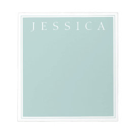 Light Slate Blue Grått | Ditt namn Anteckningsblock