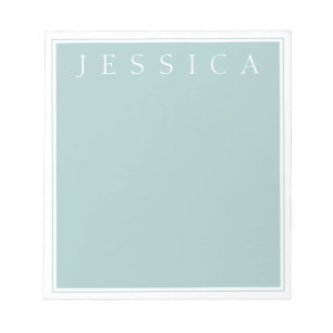 Light Slate Blue Grått Ditt namn Anteckningsblock