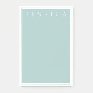 Light Slate Blue Grått Ditt namn Post-it Block