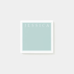 Light Slate Blue Grått Ditt namn Post-it Block
