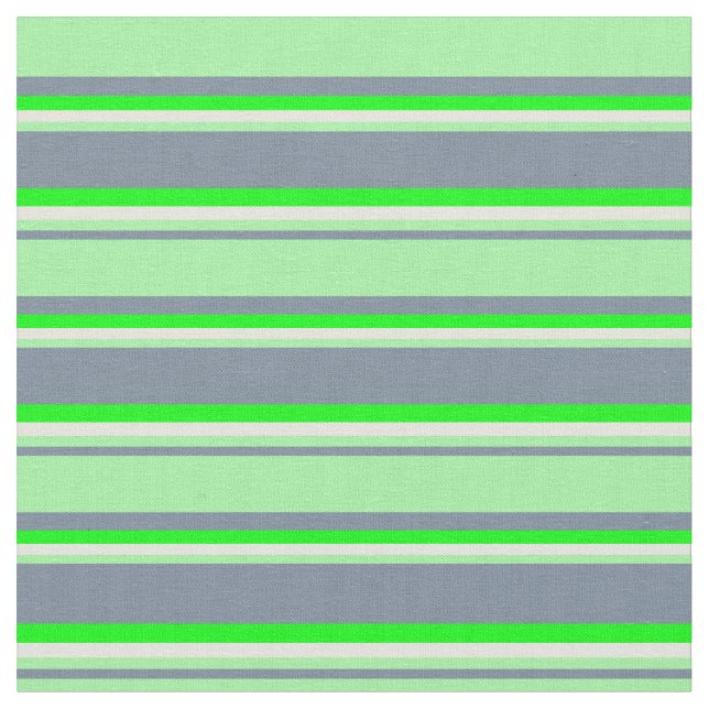 Light Slate Grått, Grönt, Beige och Lime Färgad Tyg (Närbild)