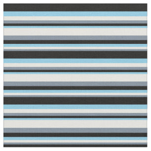 Light Slate Grått, Mint Cream, Himlar Blue & Black Tyg
