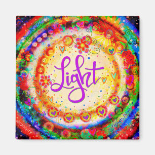 Light Söt Blommigt Heart Modern Inspirief Magnet