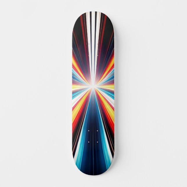 Light Speed Stripes Art Mini Skateboard Bräda 18,5 Cm (Framsida)