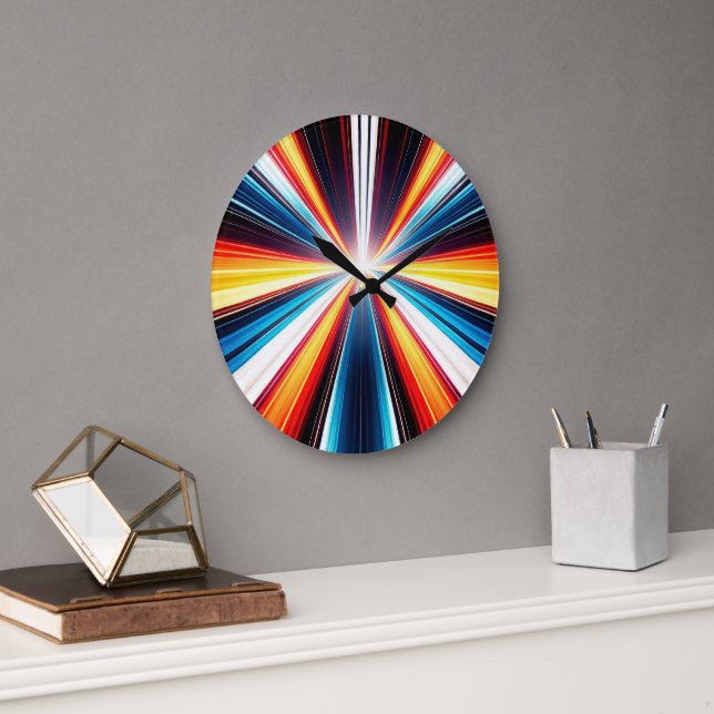 Light Speed Stripes Art Stor Klocka (Kontor)