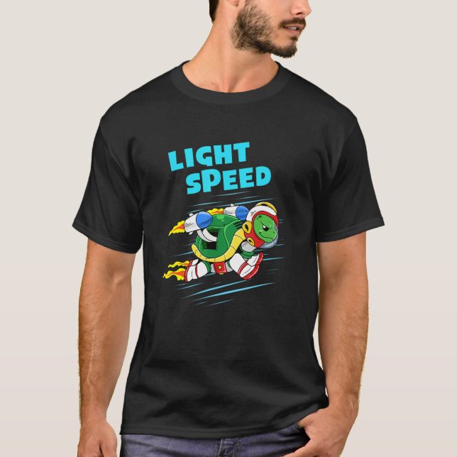 Light Speed Turtle Rocket Reptile Jetpack Tortoise T Shirt (Framsida)