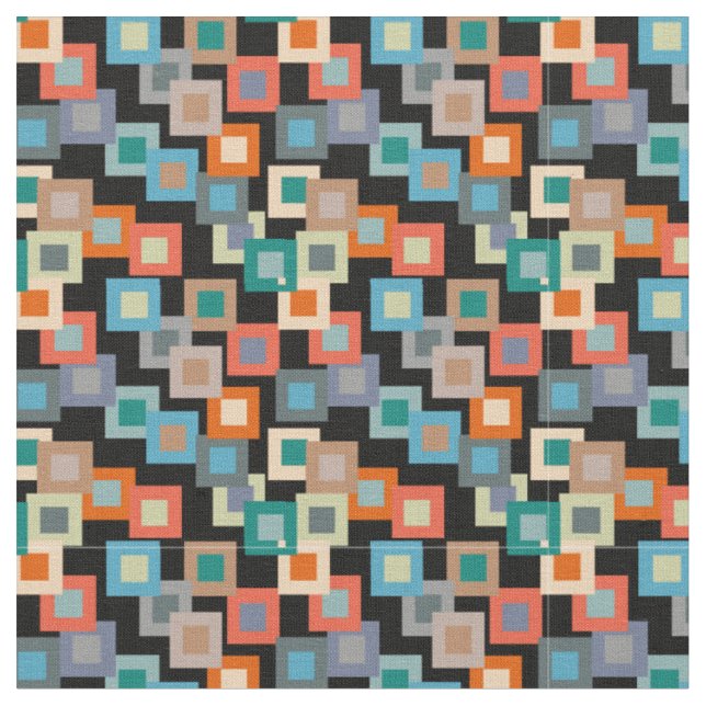 Light Squares on Dark Tyg (Närbild)