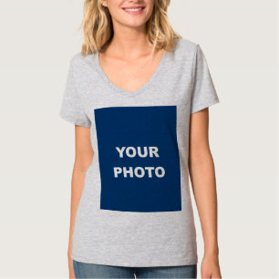 Light Steel Add Image Photo Bild Logotyp Women's T Shirt