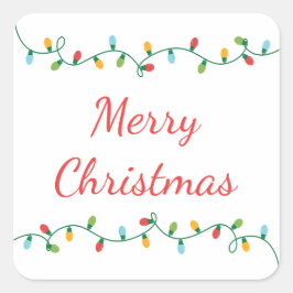 Light Strand Sticker #HolidayZ Fyrkantigt Klistermärke