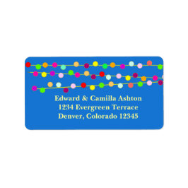 Light Strings Anpassade juladressetikett Adressetikett