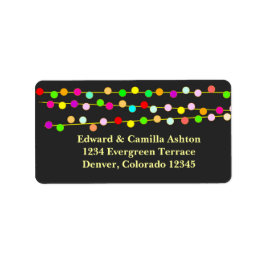 Light Strings Anpassade juladressetikett Adressetikett