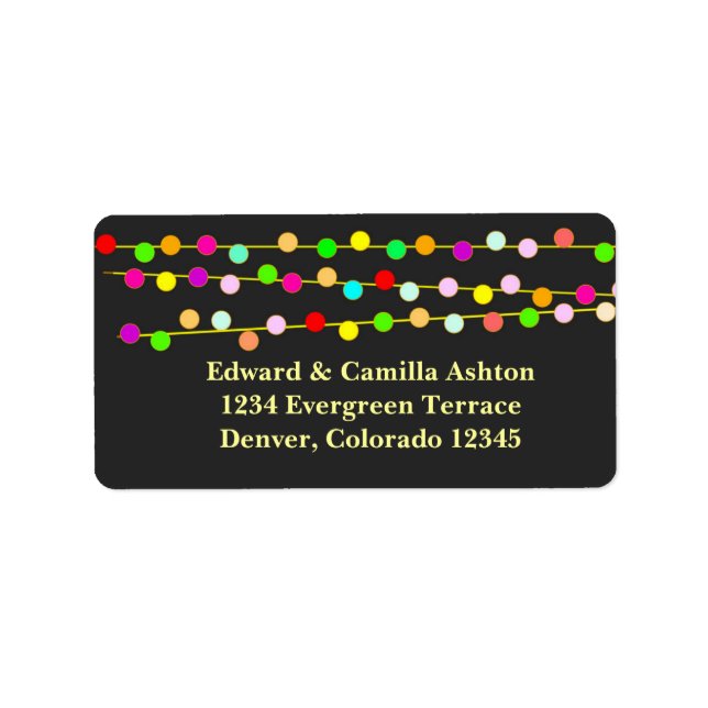 Light Strings Anpassade juladressetikett Adressetikett (Framsidan)