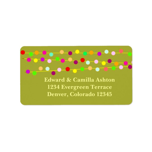 Light Strings Anpassade juladressetikett Adressetikett (Framsidan)
