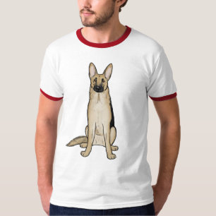 Light Tan and Black German Shepherd Hund   Pet Art T Shirt