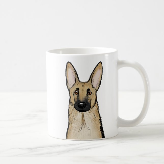 Light Tan and Black German Shepherd Kaffemugg (Höger)